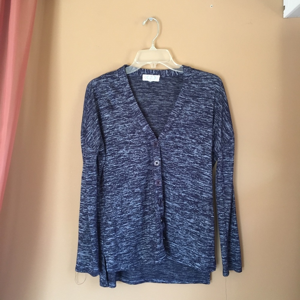 🐬Pink Rose Button Fleckled Cardigan size L